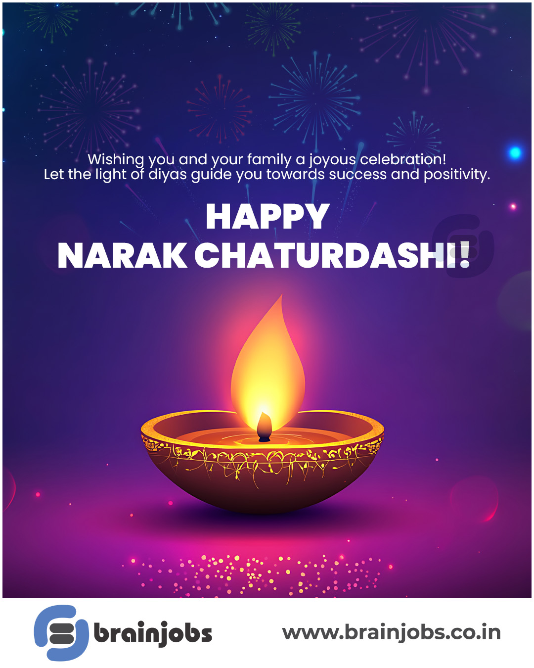 On Naraka Chaturdashi, here's wishing you a happy, healthy life. May you always grow and prosper.